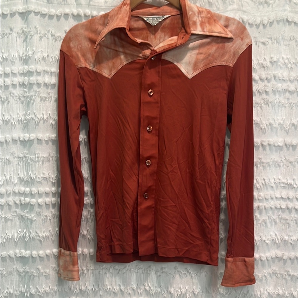 Vintage Western Style Button-Up Shirt. EUC